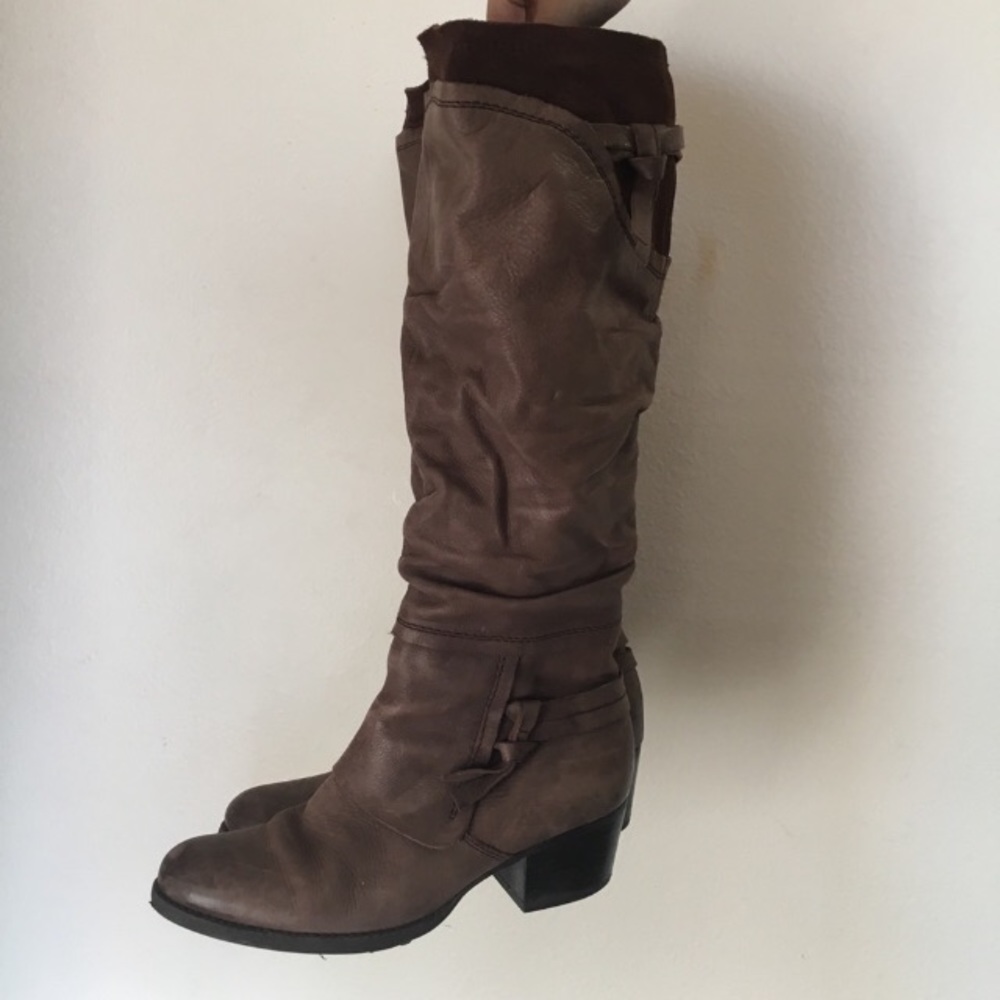 Brown heeled boots!
